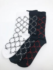 SG MONOGRAM SOCKS 3PK